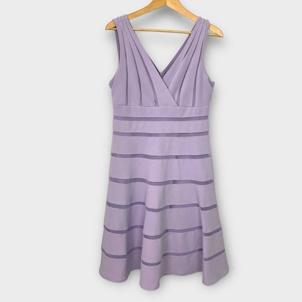 NWT Cleo Petites Lilac Fit & Flare Illusion Dress